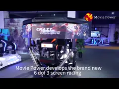 Имитатор игры гоночного автомобиля экрана оборудования 3 спортивной площадки развлечений video
