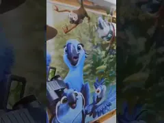 печатная машина настенной росписи стены чернил 120w 24㎡/h 110-220v CMYK video