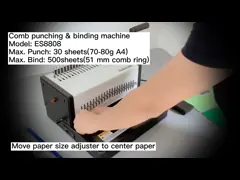 Портативное бумажное настольное связывая оборудование B5 с тангажом 14.3mm video