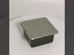 Stainless Steel Covered RJ45 Floor Socket Silver Outlet Standard Grounding