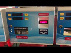 Автомат для размена денег установленный стеной знака внимания распределителя машины безопасный мини 80W video