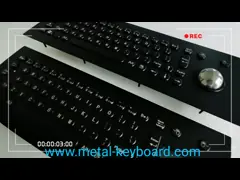 Клавиатура компьютера держателя панели FCC IP65 с трекболом 45mm video