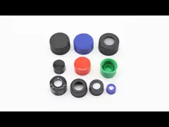 18 мм PP материал Пластмассовые винтовые крышки Синий / зеленый цвет с внутренней розеткой video