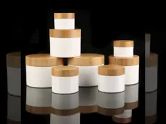 Plastic Luxury Pump Bamboo Lotion Cosmetics Packaging Airless Bottle