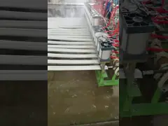 Production display of fire hose factory