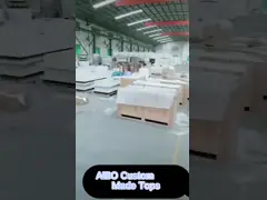 Countertop кухни кварца Calacatta высокой твердости искусственный белый на самой лучшей цене video