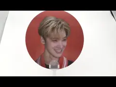 17x17cm Flip 3D Lenticular Hand Fan Korea Star For Kpop Idol video