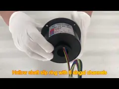4 Sirkuit Signal Slip Ring 600rpm 17mm Melalui Lubang Untuk Aplikasi Industri