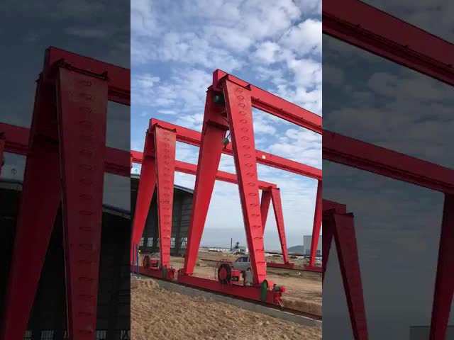 10T Span 32M Outdoor Single Beam Gantry Crane Medium Sized Lifting Equipment