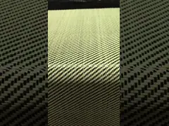 2x2 Twill Carbon Aramid Fabric Woven Yellow Kevlar Hybrid Para Aramid Fabric