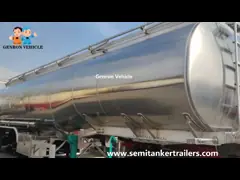 Genron Vehicle--Aluminium Oil Tanker Semi Trailer export to Zambia