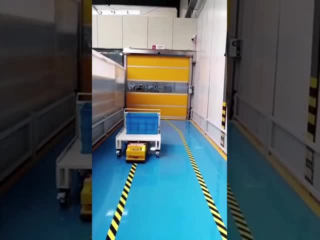 Industrial Rapid High Speed Door Stainless Frame Pvc Fabic Interior Installed For Warehouse Division