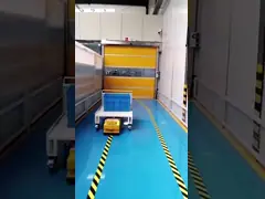 Интерьер ткани Pvc рамки промышленной быстрой высокоскоростной двери нержавеющий установленный для разделения склада video