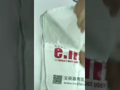 Personalized PP Promotion  Packaging / White Plastic Drawstring Backpack