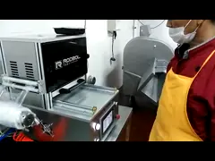 Машина запечатывания подноса столешницы лаборатории с завалкой газа O2его СО2 N2 video