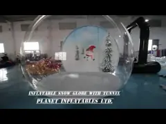 PVC дома шатра пузыря глобуса снега рождества события партии раздувной отскакивает будочка фото дома video