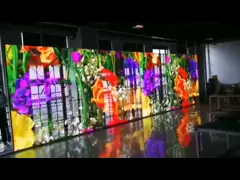 Гибкое прозрачное P3.91 P7.81 привело экран занавеса сетки гибкий video