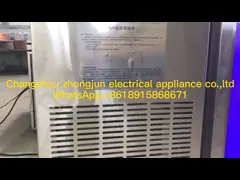 Голубой светлый коммерчески материал приведенный нержавеющей стали замораживателя холодильника video