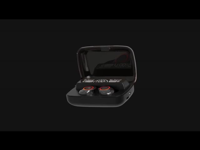 Auriculares de botón inalámbricos de la cancelación de ruido de la prenda impermeable de TWS 9D 2000mAh El video