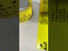 Acrylic Adhesive Yellow Vinyl Floor Tape For Marking Off ESD Protected Areas