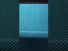 Twill Woven Blue Carbon Aramid Fabric / 2x2 0.28MM Thickness Carbon Kevlar Fabric