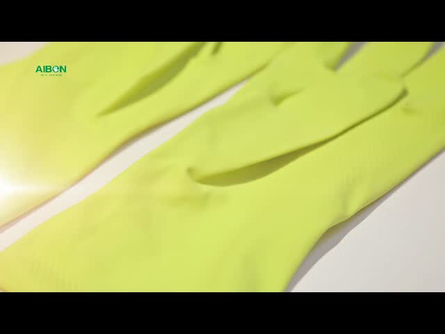 Houeshold  Extra Long Sleeve Rubber Gloves Waterproof for kitchen cleaning