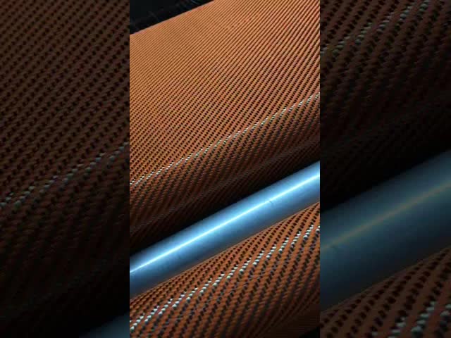 C03K15T-195-orange carbon fiber & aramid fiber hybrid fabric twill