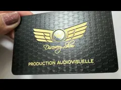 Визитная карточка средств массовой информации NFC штейнового финиша черноты PVD социальная с обломоком N-tage215 video