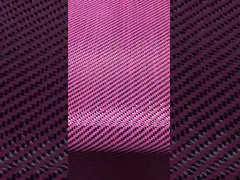 C03K15T-195-pink carbon fiber & aramid fiber hybrid fabric twill