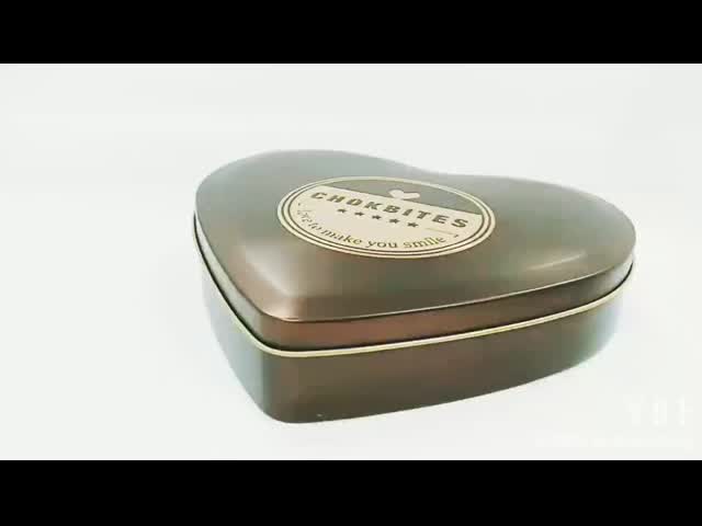 Chocolate tin box heart shaped