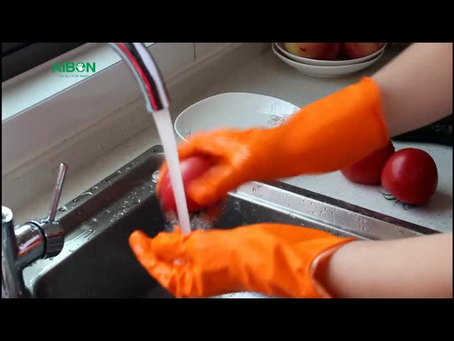 Latex Dishwashing M35g Household Cleaning Gloves