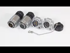 Металл вокруг водоустойчивой штепсельной вилки CNLINKO YW20 Pin круговых соединителей 500V 4 мужской video