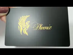 Matte Black CR80 Gold Metal Business Cards With Laser Engraved