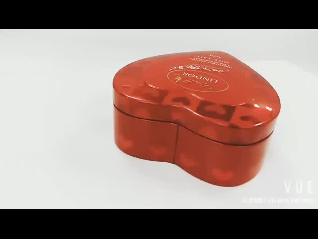 small heart shape tin box