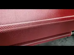Black / Red 2x2 Twill Carbon Aramid Fabric 200gsm Red Kevlar Para Aramid Fabric