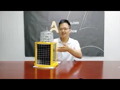 свет затруднения легких воздушных суден препоны авиации красной интенсивности вспышки L865 средней солнечный приведенный в действие video