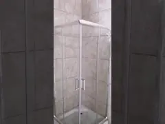 Прозрачная стеклянная душевая раздвижной двери с квадратным подносом 1000*1000*1950мм video