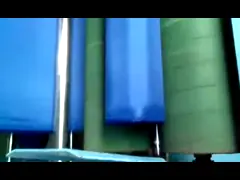 Автоматического края выравнивая ткани перематывать машина со счетчиком метра video