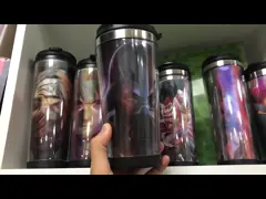 Food Grade 3D Lenticular Printing Service Plastic Kids Drinking Cup