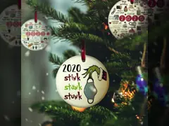 2.8 Inches Ceramic Keepsake Pendant For New Year Decoration