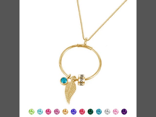 SS304 персонализировало ожерелье Birthstone