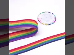 Металлический 20mm эластичный Webbing жаккарда полиэстера video