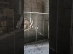 Двери ливня ванной комнаты экрана ливня изготовленной на заказ раздвижной двери стеклянные освобождают положение video