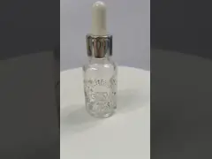 бутылки эфирного масла бутылки капельницы квадрата 40мл стеклянные с воротником Алумите для заботы кожи video