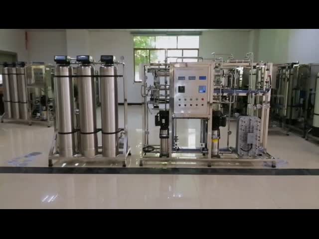 250LPH 2 Stage RO EDI System For Medical Ultrapure Water Treatment Machine video
