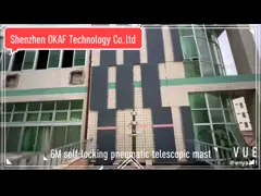 Собственная личность CCTV 6m 20ft запирая пневматическую телескопичную штангу video