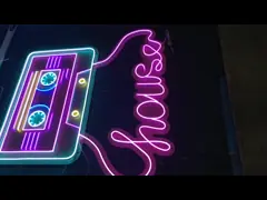 Прозрачные акриловые неоновые вывески СИД штепсельной вилки 200cm ЕС video