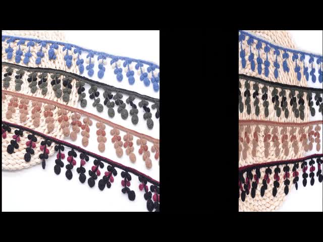 Tassels и утески занавеса 1.3cm черные видео