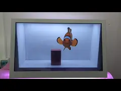 Toughened glass Interact Transparent LCD Advertising Display 1920*1080 pixels video