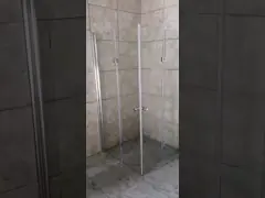 приложение двери ливня 6мм ясное закаленное прикрепленное на петлях стеклом с профилем Kроме video